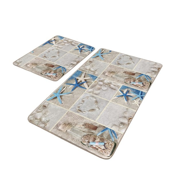 Бежови килимчета за баня в комплект от 2 бр. 60x100 cm - Mila Home
