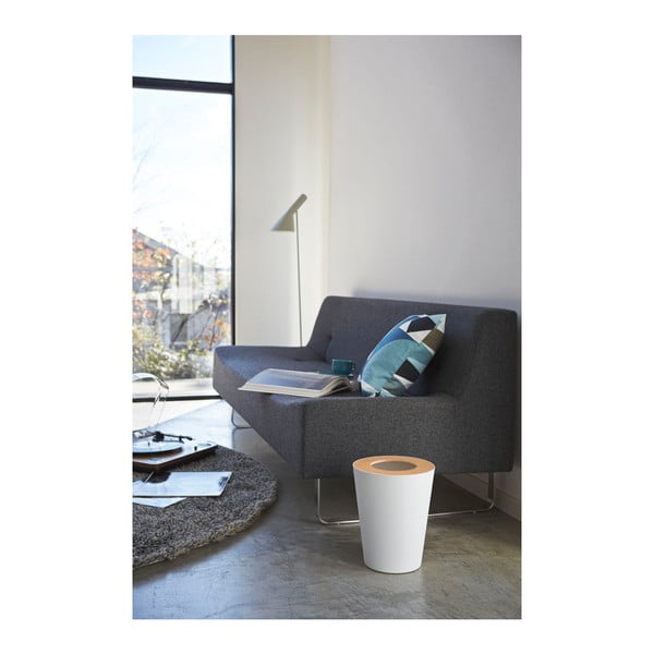 Бяла кошница за отпадъци Round Rin - YAMAZAKI-image-1