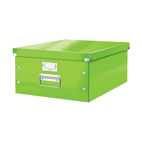 Зелена картонена кутия за съхранение с капак 37x48x20 cm Click&Store – Leitz