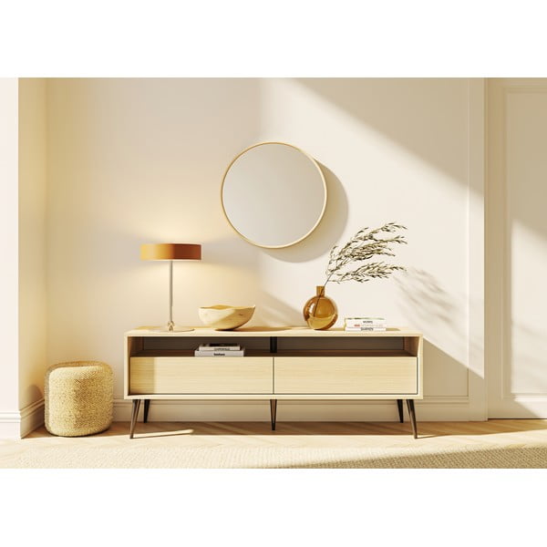 Масичка за телевизор с дъбов декор в естествен цвят 150x54 cm Lake - TemaHome-image-1