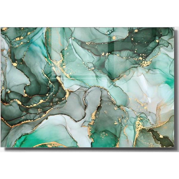 Картина върху стъкло 70x50 cm Turquoise - Wallity