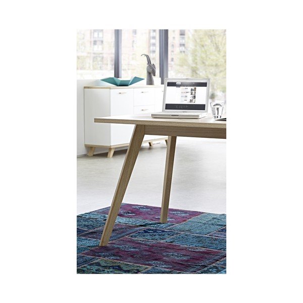 Работна маса от дъб 144x145 cm Oslo - Germania-image-2