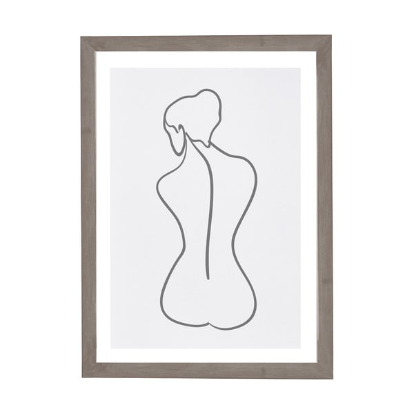 Картина за стена в рамка Линии на жена, 30 x 40 cm Woman Studies 3 - Surdic