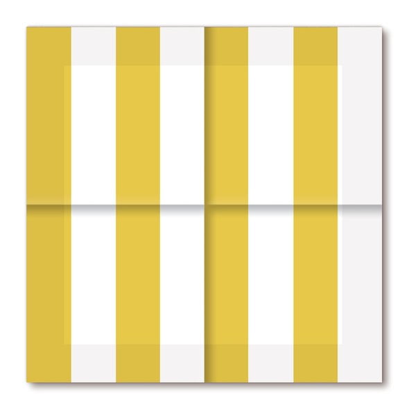 Papírové ubrousky Gold Stripes, 20 ks