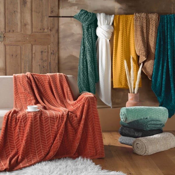 Светлозелено покривало за легло от микрофланела 180x220 cm Arya – douceur d'intérieur-image-4