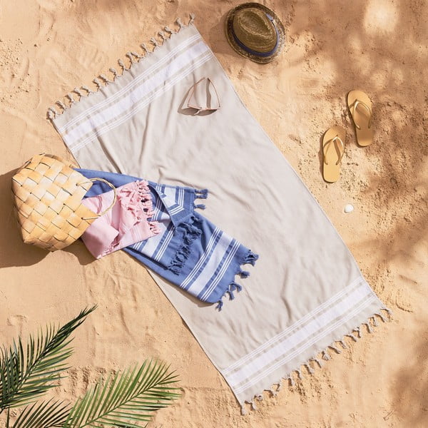 Růžová plážová osuška 150x75 cm Hammam – Catherine Lansfield-image-3