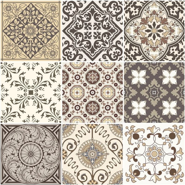 Комплект от 9 декоративни стикера за стена , 15 x 15 cm Ancône - Ambiance-image-1