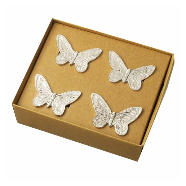Комплект от 4 пръстена за салфетки с пеперуди - Parlane