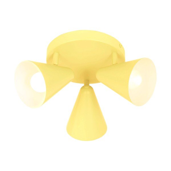 Жълто осветително тялоо за таван с метален абажур 34x34 cm Amor – Candellux Lighting-image-1