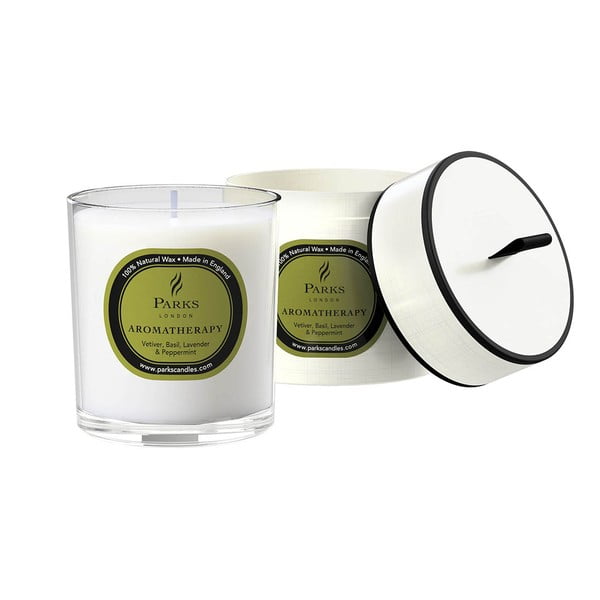 Свещ с аромат на босилек, лавандула, мента и ветивер, 50 часа горене Velvet, Basil, Lavender & Peppermint - Parks Candles London-image-1