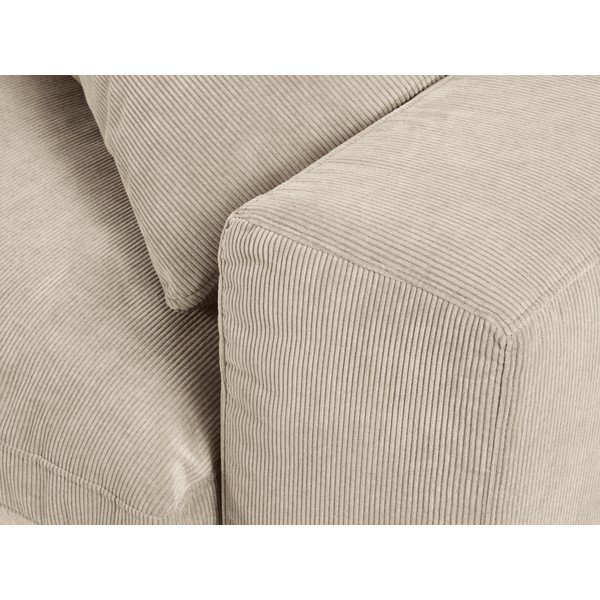 Бежова ъглова част на модулен диван от велур Galaxy, десен ъгъл - Windsor & Co Sofas-image-4