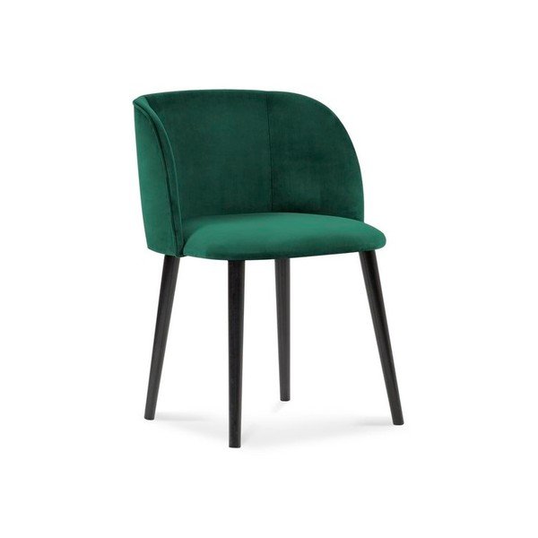 Зелен трапезен стол в бутилка с кадифена тапицерия Aurora - Windsor & Co Sofas