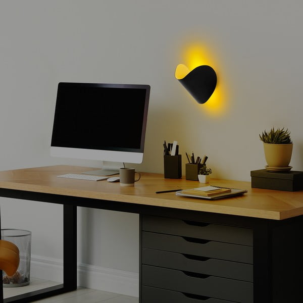 Черна LED стенна лампа Heybe – Opviq lights-image-4