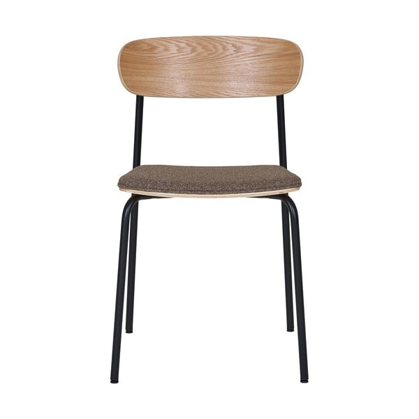 Черен/кафяв трапезен стол за подреждане от декор от ясен Estepona – House Nordic-image-3