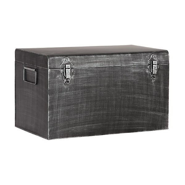 Черна метална кутия за съхранение, дължина 60 cm - LABEL51