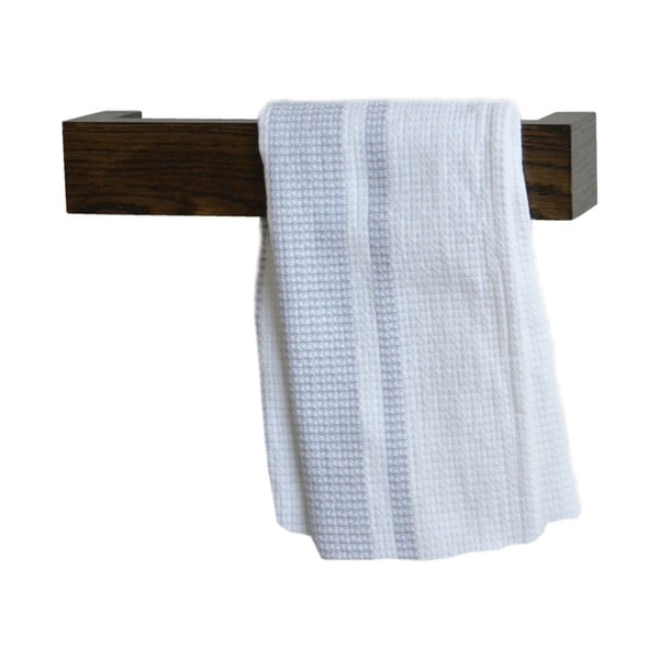 Držák na ručníky 28 cm, tmavý dub