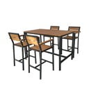 Градински бар комплект в естествен цвят за 4 души Nova - Bonami Selection