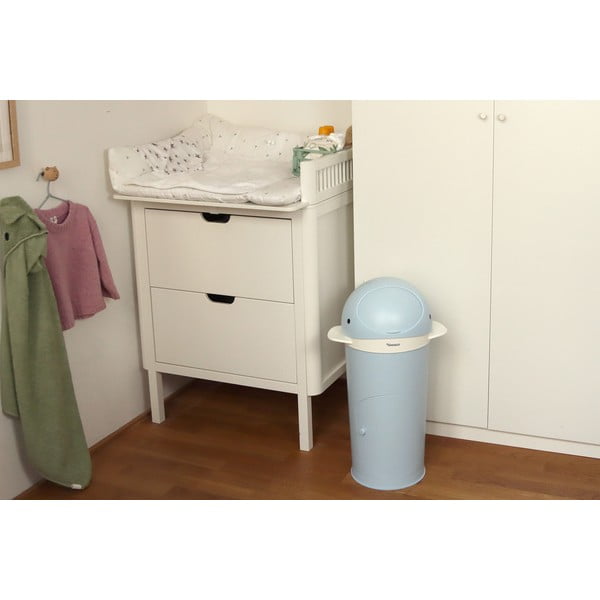 Светлосиньо пластмасово кошче за пелени 25 l Whale – Kindsgut-image-1