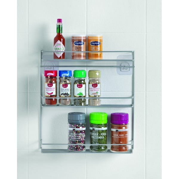 Триетажен рафт за подправки, монтиран на стената - Metaltex-image-3