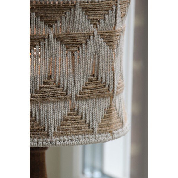 Настолна лампа с абажур от текстил и юта в кафяв и естествен цвят (височина 45 cm) Ano – Markslöjd-image-1