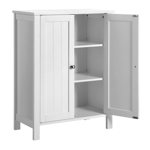 Бял шкаф за баня с врата, ширина 60 cm - Songmics-image-4