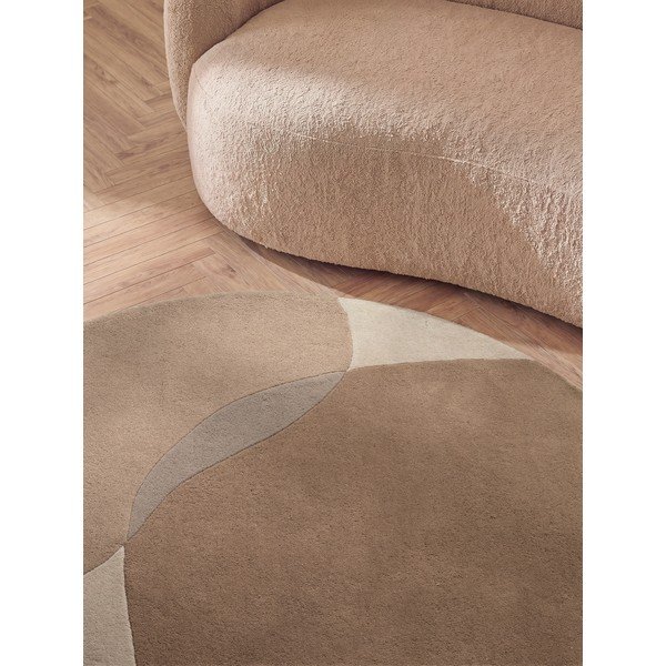 Бежов вълнен кръгъл килим ø 160 cm Ovia – Villeroy&Boch-image-3