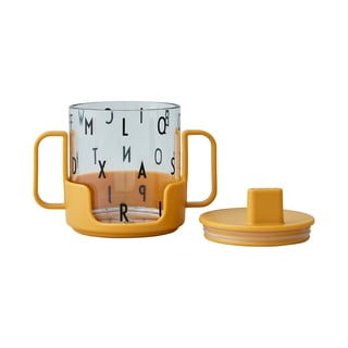 Горчичножълта бебешка чаша Grow With Your Cup Grow with Your Cup - Design Letters