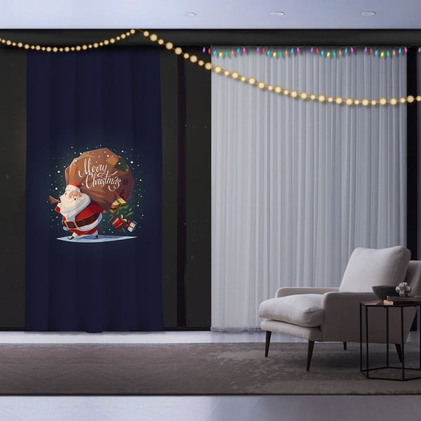 Коледна завеса "Дядо Коледа", 140 x 260 cm - Unknown