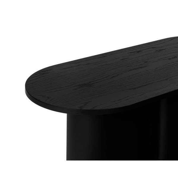 Черна масичка за кафе с дъбов плот 50x115 cm Looi – noo.ma-image-4