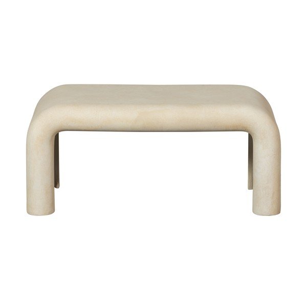 Кремави масички за кафе в комплект от 2 бр. от декор от камък 42x92 cm Stani – WOOOD-image-3