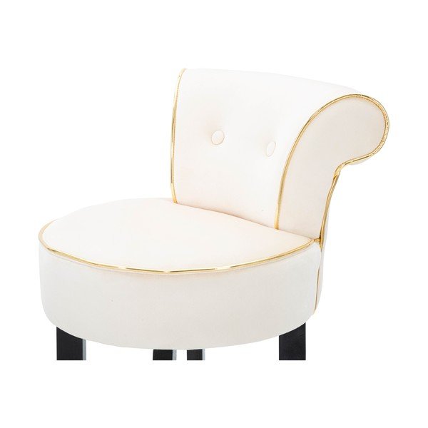 Бар стол от кремаво кадифе 96 cm Luxy - Mauro Ferretti-image-4