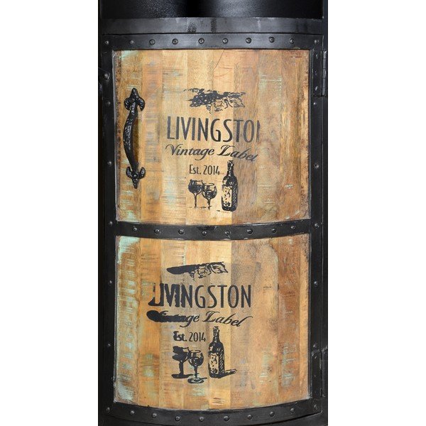 Черен метален шкаф за вино за 9 броя бутилки, 60x115 cm Luni – Interia Home & Living-image-1