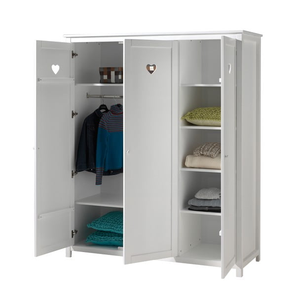 Бял детски гардероб 159x191x57 cm Amori – Vipack-image-2
