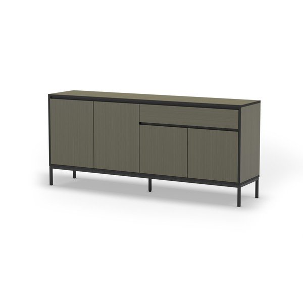 Тъмнозелен нисък скрин с чекмеджета 180x80 cm Lorenza - Marckeric-image-2