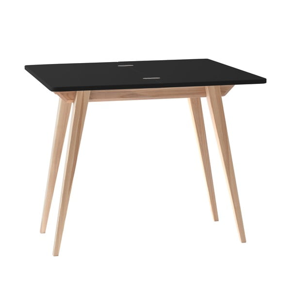 Сгъваема трапезна маса с допълнителна плоча с черен плот за маса 90x45 cm Envelope – Ragaba-image-3