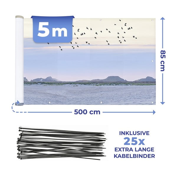 Пластмасов балконски параван 500x85 cm North Sea Coast – Maximex-image-4