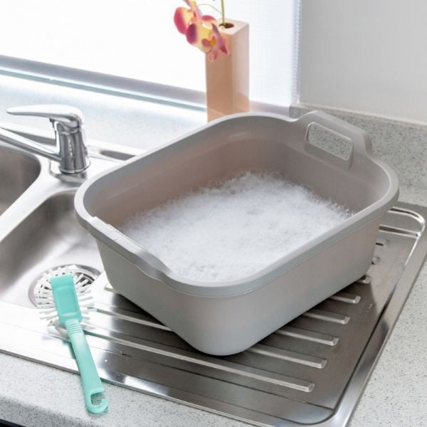 Черен пластмасов леген с две дръжки , 39 x 32 x 14 cm - Addis-image-1