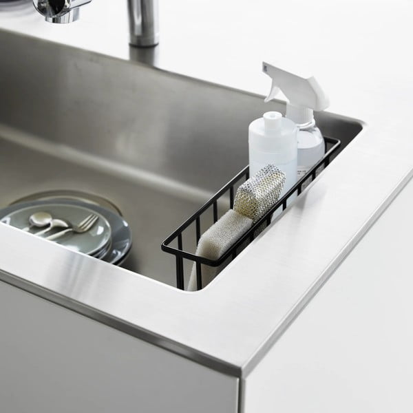 Черна метална стойка за перилни препарати без пробиване Film Hook – YAMAZAKI-image-3