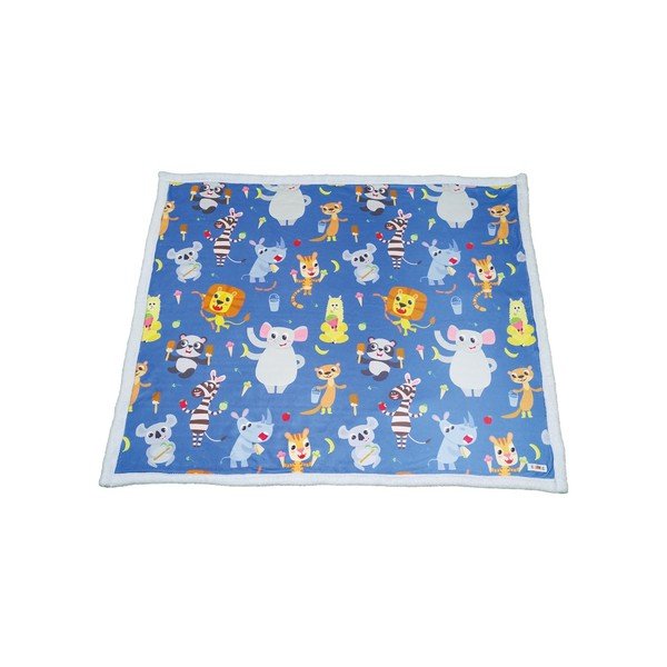 Синьо бебешко одеяло 80x100 cm - OYO kids-image-1