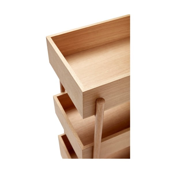 Конзолна маса от масивен дъб в естествен цвят 34x43 cm Stack – Hübsch-image-3