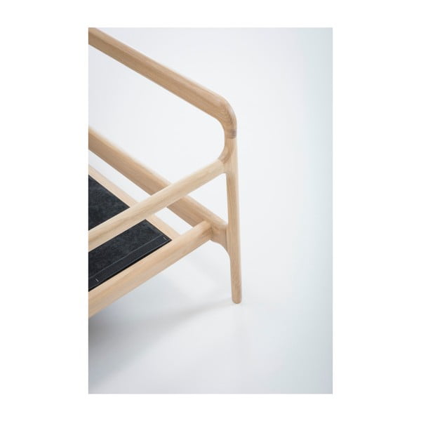 Диван от коняк кафява биволска кожа с масивна дъбова конструкция , 240 см Fawn - Gazzda-image-3