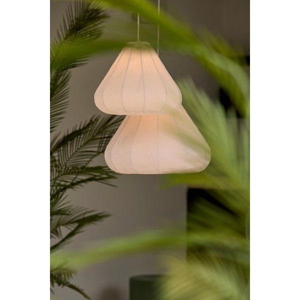 Кремаво висящо осветително тяло с хартиен абажур ø 10 cm Sarella – Light & Living-image-1