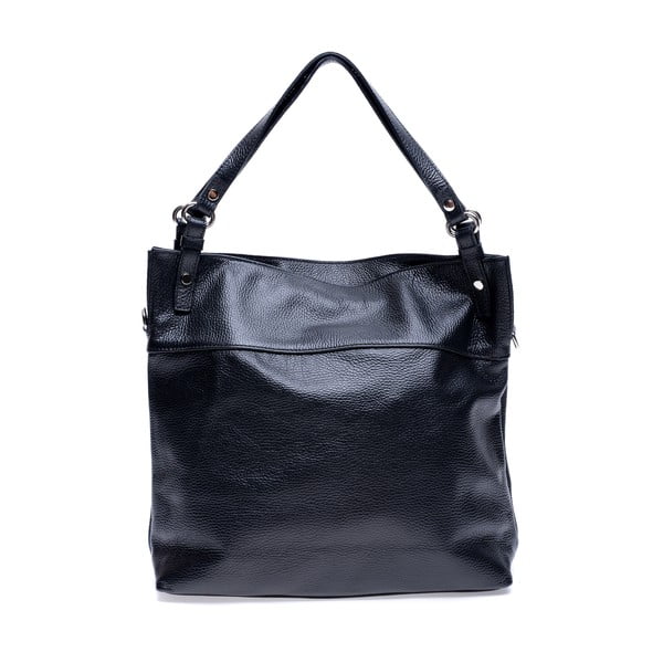 Черна кожена чанта Angelica - Roberta M