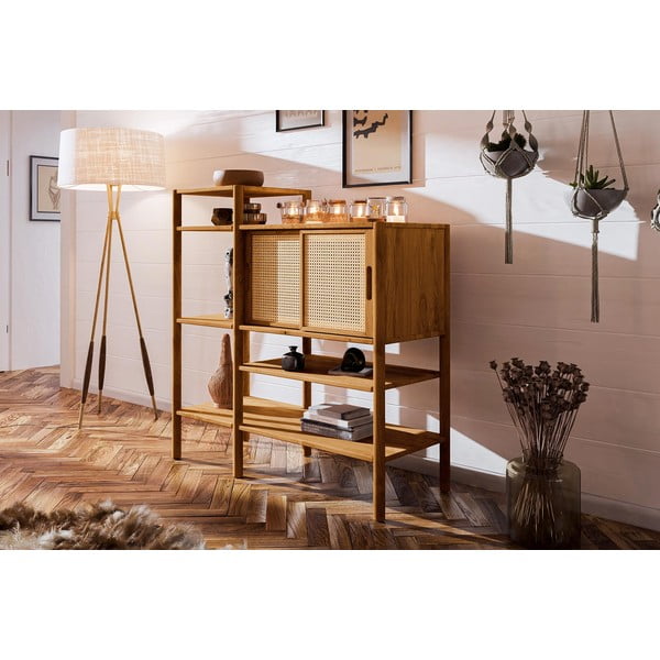 Дъбова дървена етажерка за книги 120x123 cm Pola - The Beds-image-4