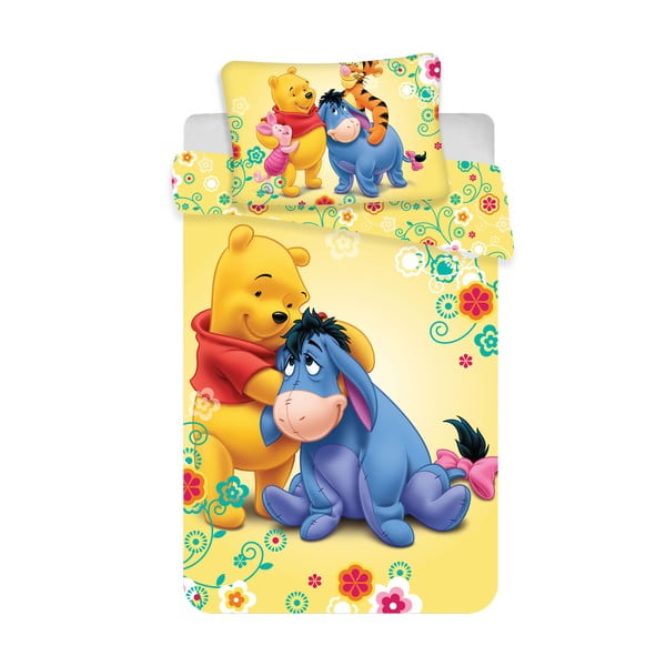 Памучно детско спално бельо за детско креватче 100x135 cm Winnie-the-Pooh – Jerry Fabrics