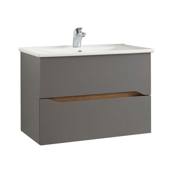 Сив висящ шкаф без мивка 72x51 cm Set 357 - Pelipal-image-2