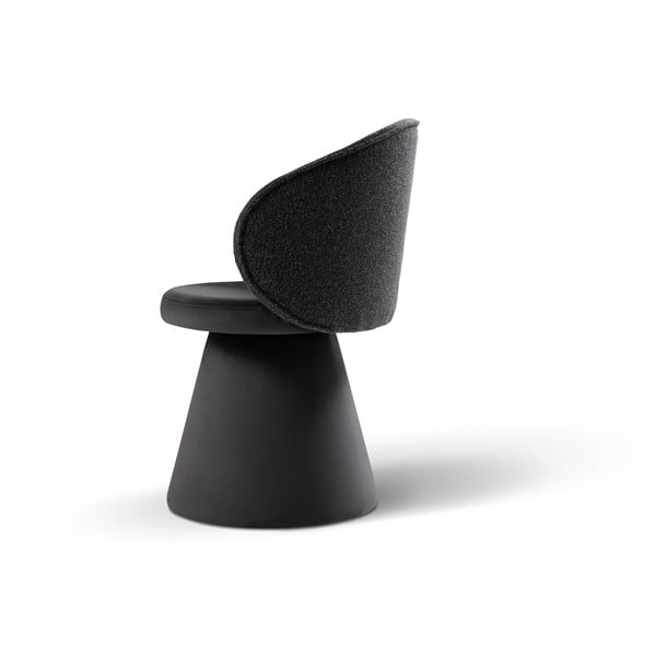 Тъмносиво кадифено кресло Inez – Micadoni -image-3