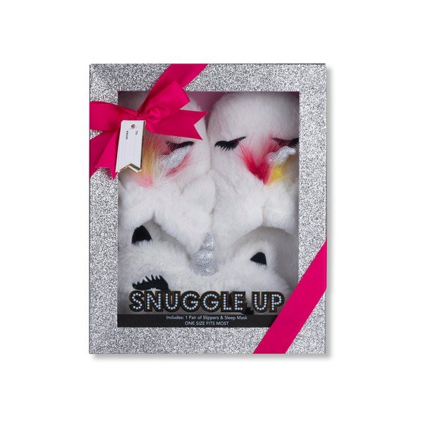 Комплект кожени чехли и маска за сън Еднорог - Tri-Coastal Design-image-1