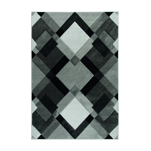 Сив килим Nimbus Grey White, 120 x 170 cm - Flair Rugs