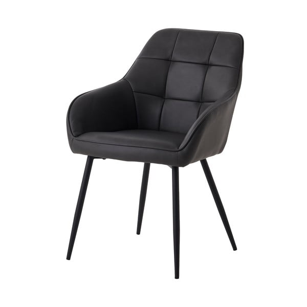 Тъмносиви тапицирани трапезни столове в комплект с подлакътници 2 бр. Nolan Square – Unique Furniture-image-4